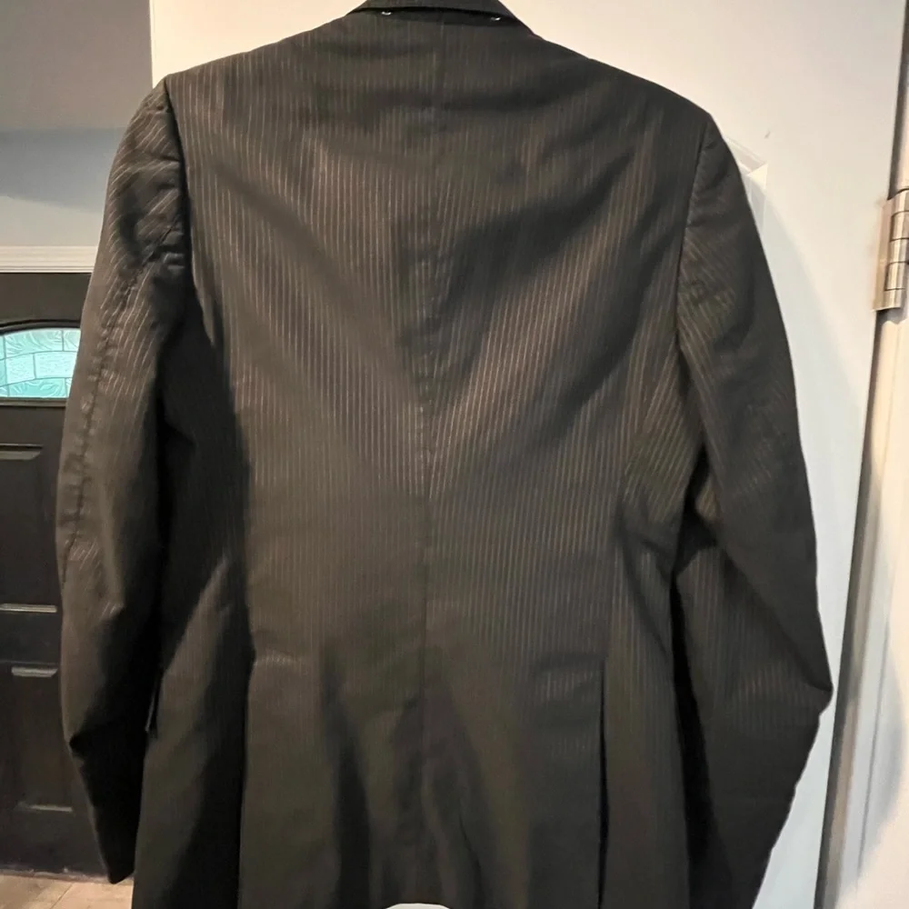 Men's Black Zara Pinstripe Blazer